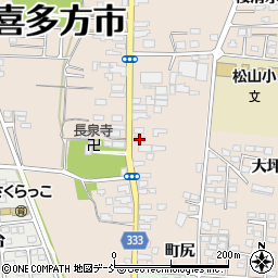 福島県喜多方市松山町村松常盤町2679周辺の地図