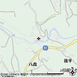 福島県福島市立子山河原田周辺の地図