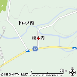 福島県伊達郡川俣町飯坂松木内周辺の地図