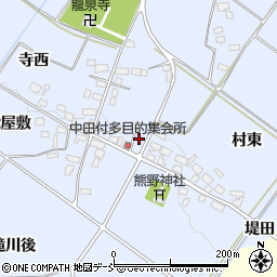 福島県喜多方市岩月町宮津中田付周辺の地図