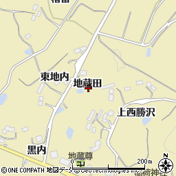 福島県福島市松川町金沢地蔵田周辺の地図