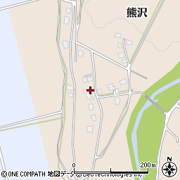新潟県五泉市熊沢周辺の地図