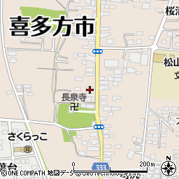 福島県喜多方市松山町村松常盤町2746周辺の地図