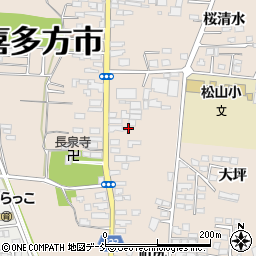 福島県喜多方市松山町村松常盤町2682周辺の地図