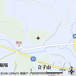 福島県福島市立子山房田周辺の地図