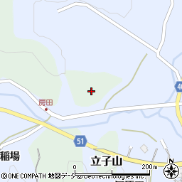 福島県福島市立子山（房田）周辺の地図