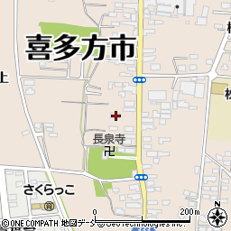 福島県喜多方市松山町村松常盤町2744周辺の地図