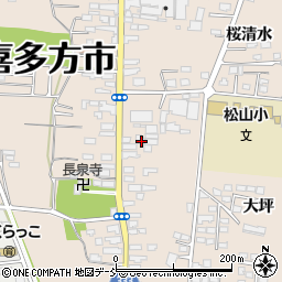 福島県喜多方市松山町村松常盤町2684周辺の地図