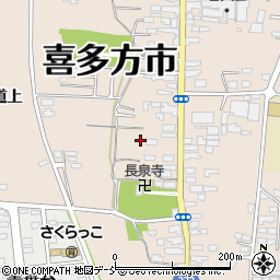 福島県喜多方市松山町村松常盤町2805周辺の地図