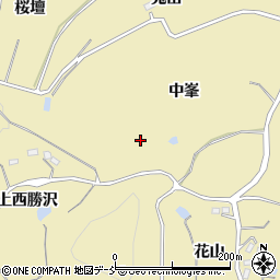 福島県福島市松川町金沢中峯周辺の地図
