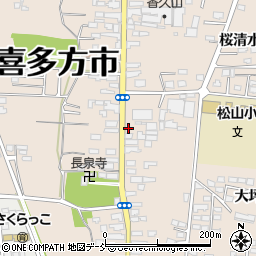 福島県喜多方市松山町村松常盤町2685周辺の地図