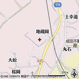 福島県福島市松川町浅川地蔵岡周辺の地図
