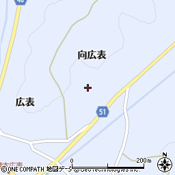 福島県福島市飯野町青木向広表周辺の地図