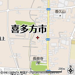 福島県喜多方市松山町村松常盤町2837周辺の地図