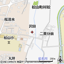 福島県喜多方市松山町鳥見山（沢田）周辺の地図