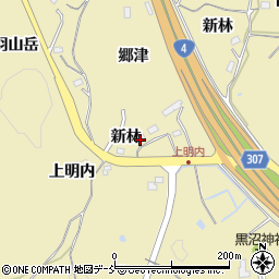 福島県福島市松川町金沢新林周辺の地図