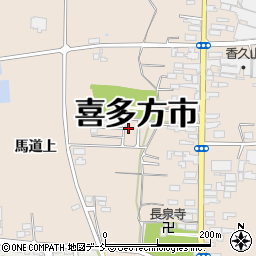 福島県喜多方市松山町村松馬道上周辺の地図