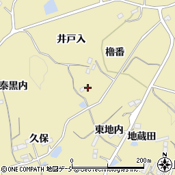 福島県福島市松川町金沢櫓番周辺の地図