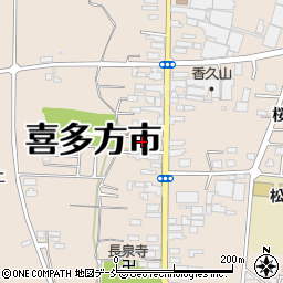 福島県喜多方市松山町村松常盤町2734周辺の地図