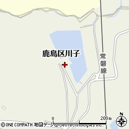 福島県南相馬市鹿島区川子南割田周辺の地図