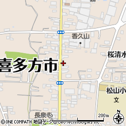 福島県喜多方市松山町村松常盤町2585周辺の地図