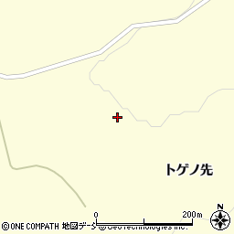 福島県相馬郡飯舘村関沢トゲノ先周辺の地図
