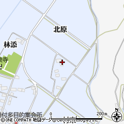 福島県喜多方市岩月町宮津北原周辺の地図