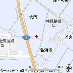 福島県喜多方市岩月町宮津大門周辺の地図