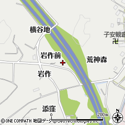 福島県福島市松川町関谷岩作前周辺の地図