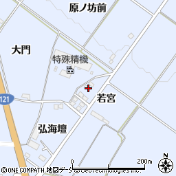 福島県喜多方市岩月町宮津若宮周辺の地図