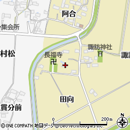 福島県喜多方市岩月町大都前田周辺の地図