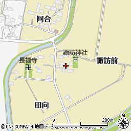 福島県喜多方市岩月町大都諏訪前周辺の地図