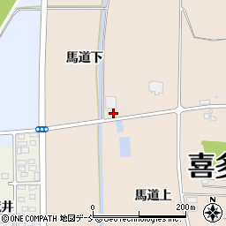 福島県喜多方市松山町村松馬道下周辺の地図