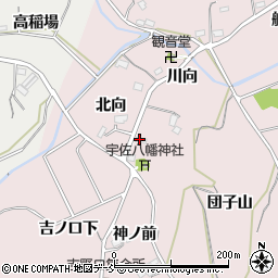 福島県福島市松川町浅川団子山周辺の地図