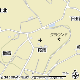 福島県福島市松川町金沢桜壇周辺の地図