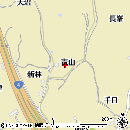 福島県福島市松川町金沢青山周辺の地図