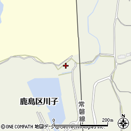 福島県南相馬市鹿島区川子割田周辺の地図
