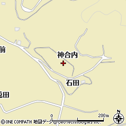 福島県福島市松川町金沢神合内周辺の地図