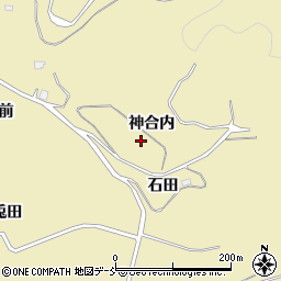 福島県福島市松川町金沢（神合内）周辺の地図