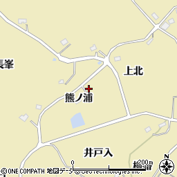 福島県福島市松川町金沢熊ノ浦周辺の地図