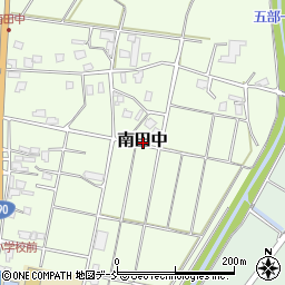新潟県五泉市南田中周辺の地図