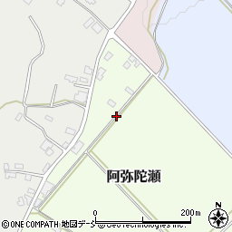 新潟県五泉市阿弥陀瀬周辺の地図