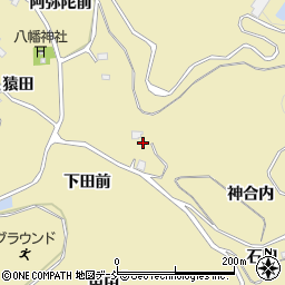 福島県福島市松川町金沢下田前周辺の地図