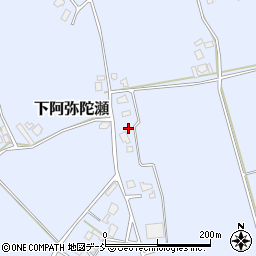 新潟県五泉市下阿弥陀瀬周辺の地図