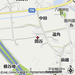 福島県福島市松川町関谷（関谷）周辺の地図