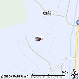 福島県福島市飯野町青木雪戸周辺の地図