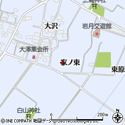 福島県喜多方市岩月町宮津（家ノ東）周辺の地図