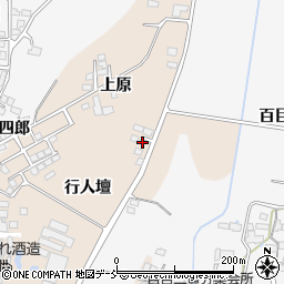 福島県喜多方市松山町村松行人壇周辺の地図