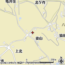 福島県福島市松川町金沢妻山周辺の地図