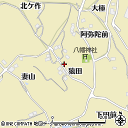 福島県福島市松川町金沢（猿田）周辺の地図